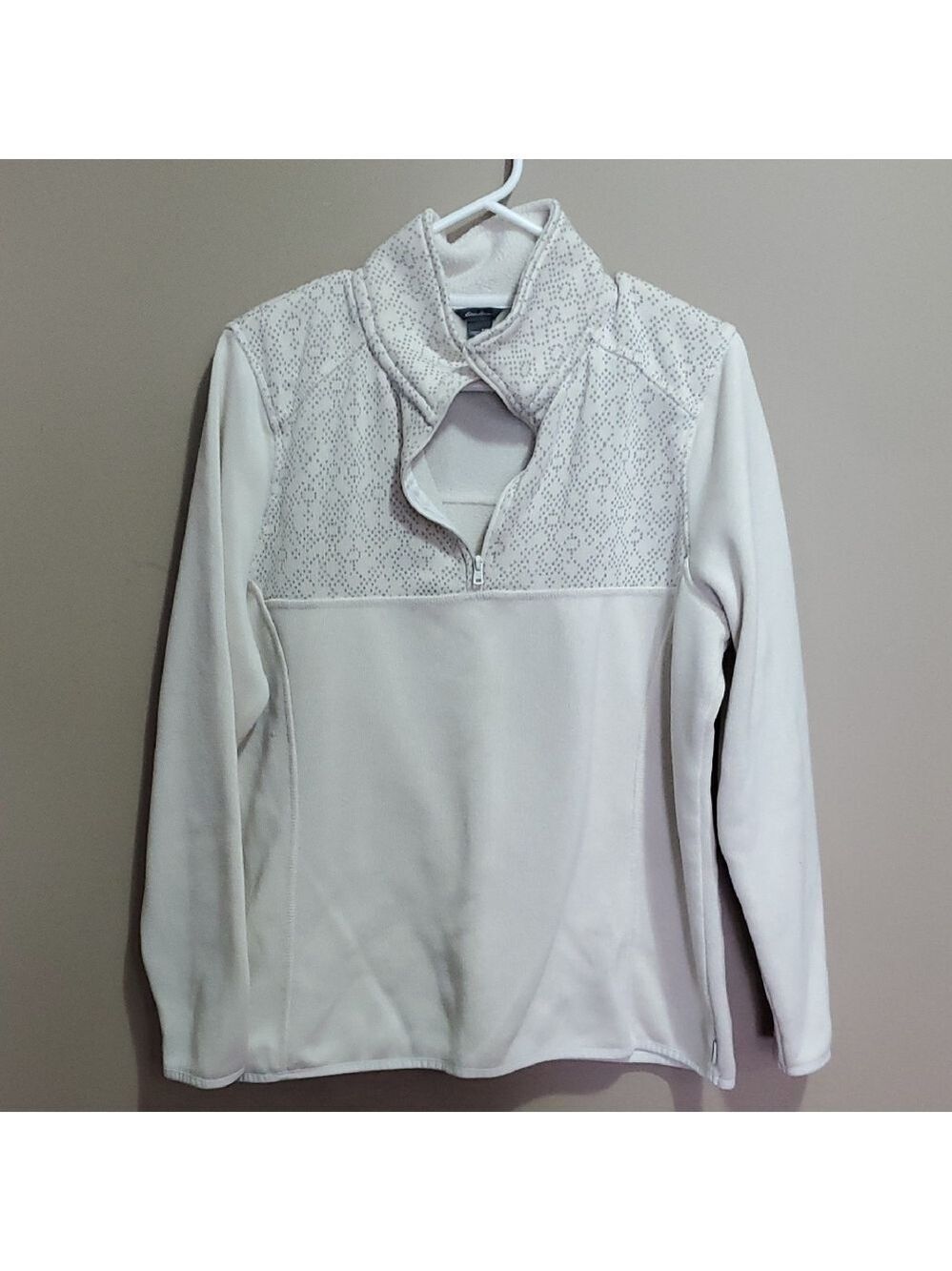 Eddie Bauer Cream Textured Pullover Size 2XL